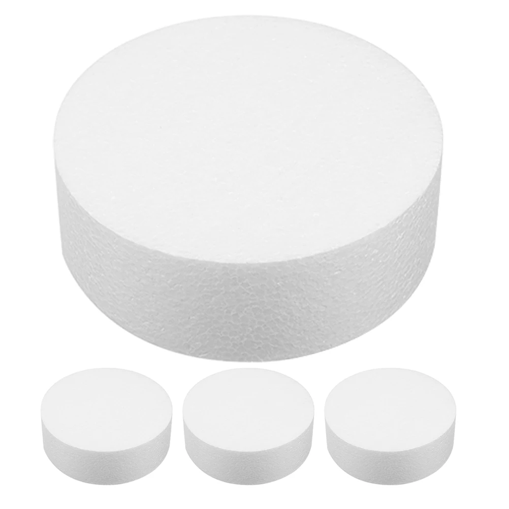 4pcs Round Dummies Fake Models Practice Dummies For Diy Crafts Decorating Display Supplies Round Foam Decorating Bakery Prop