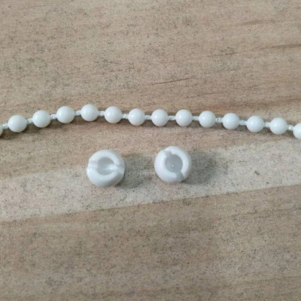 

12Pcs Beaded Chain Stopper Clear Plastic Roller Shade Chain Positioner Replacement Clips Vertical Curtain Accessories Reliable