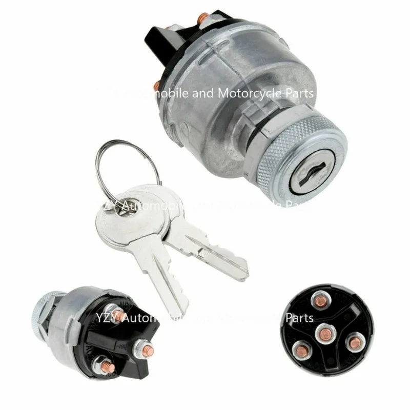 Universal Ignition Key Starter Switch With 2 Keys For Car Tractor Trailer Forklift Engineering Vehicle Ignition Key NEW 1SET