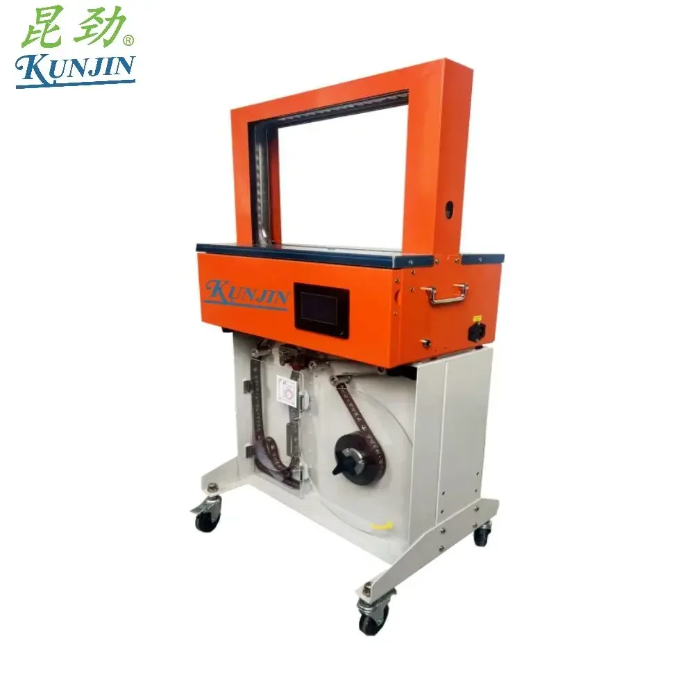 KUNJIN HT2030/3030 PP film tape 20mm 30mm red yellow green colorful strapping machine steel table top banding machine