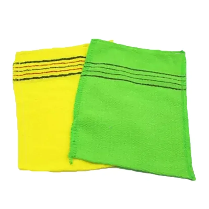 5pcs Korean Exfoliating Bath Body Washcloth Shower Wash Cloths Dead Skin Clean Wash Towel Tool Green bathroom serviette de plage