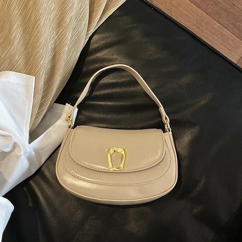 Luxus Designer Hobos Handtasche Frauen Kleine Achselhöhle Tasche Vintage Kupplung Geldbörse Pu Flap Schulter Taschen Für Damen Khaki Umhängetaschen – Detail 3