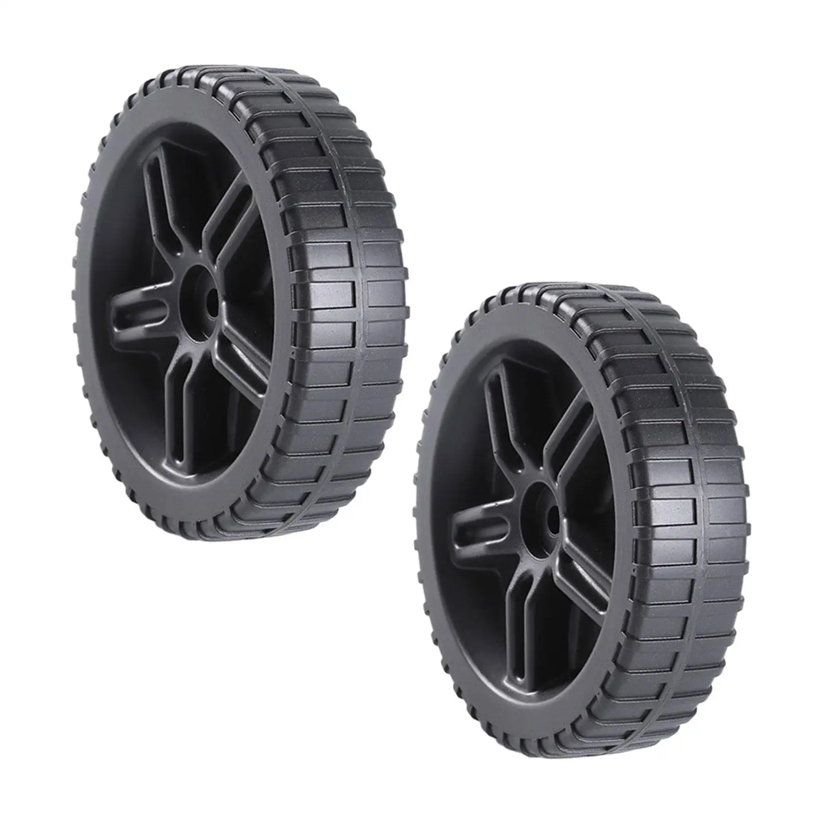 2 Pieces Grill Wheels 175×45mm Tool Dustproof Hole Shaft 1cm Spare Parts Accessory Garden Hand Truck Tires Replacement 7 inch