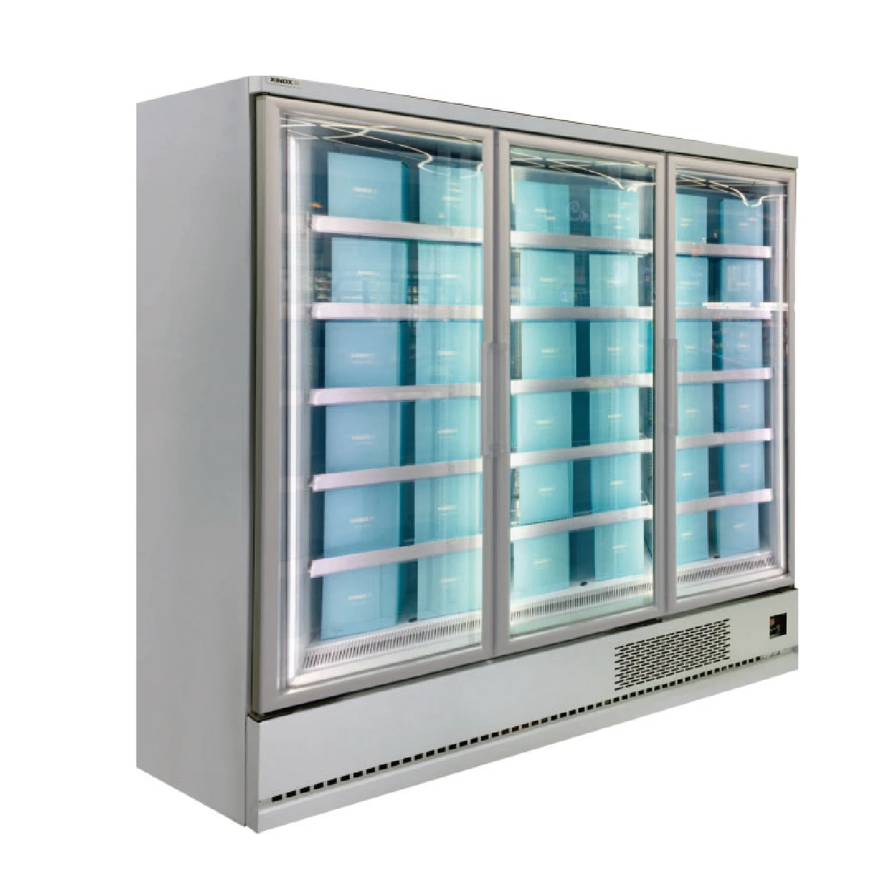 Vertical Large Capacity 4 Glass Door Display Cooler Beverage Refrigerators Fridge