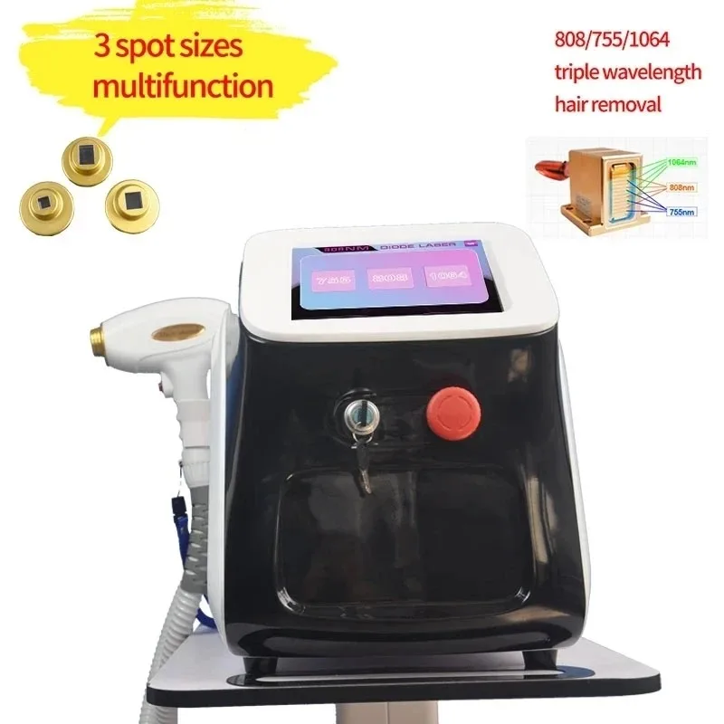 

Newest 755nm 808nm 1064nm 3 Wavelength Diode Laser 808nm Laser Hair Removal Machine for Salon 808 IPL Hair Remove