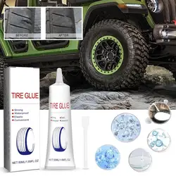 Tire Cement Glue 50ML Side Bonding Glue For Tire Leakage Tire Sidewall Repair Glue Tire Repair Cement For Multiple Types Of