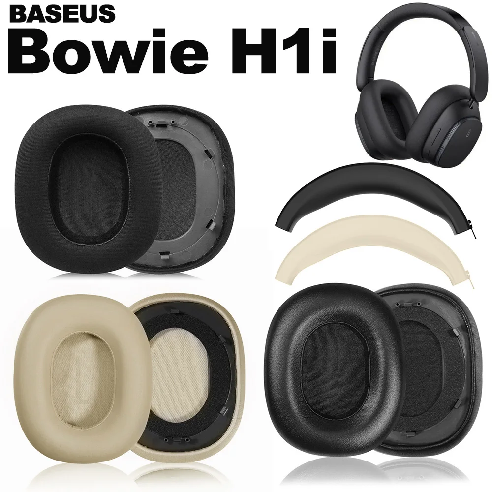 Earphone pads For BASEUS Bowie H1i replacement  Earpads Mesh cloth Memory Covers Sponge Soft Protein