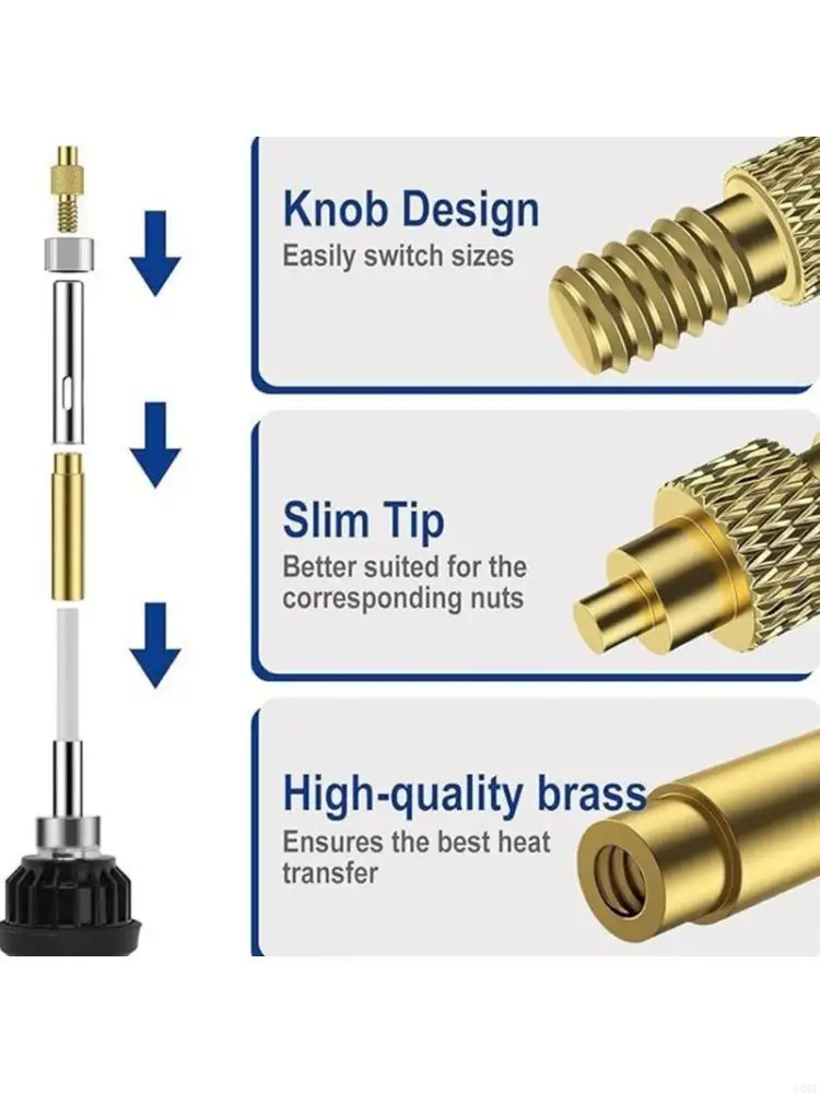 

137 % резьбовые вставки в пайках набор железа с регулируемым температурным светодиодом 80 Вт