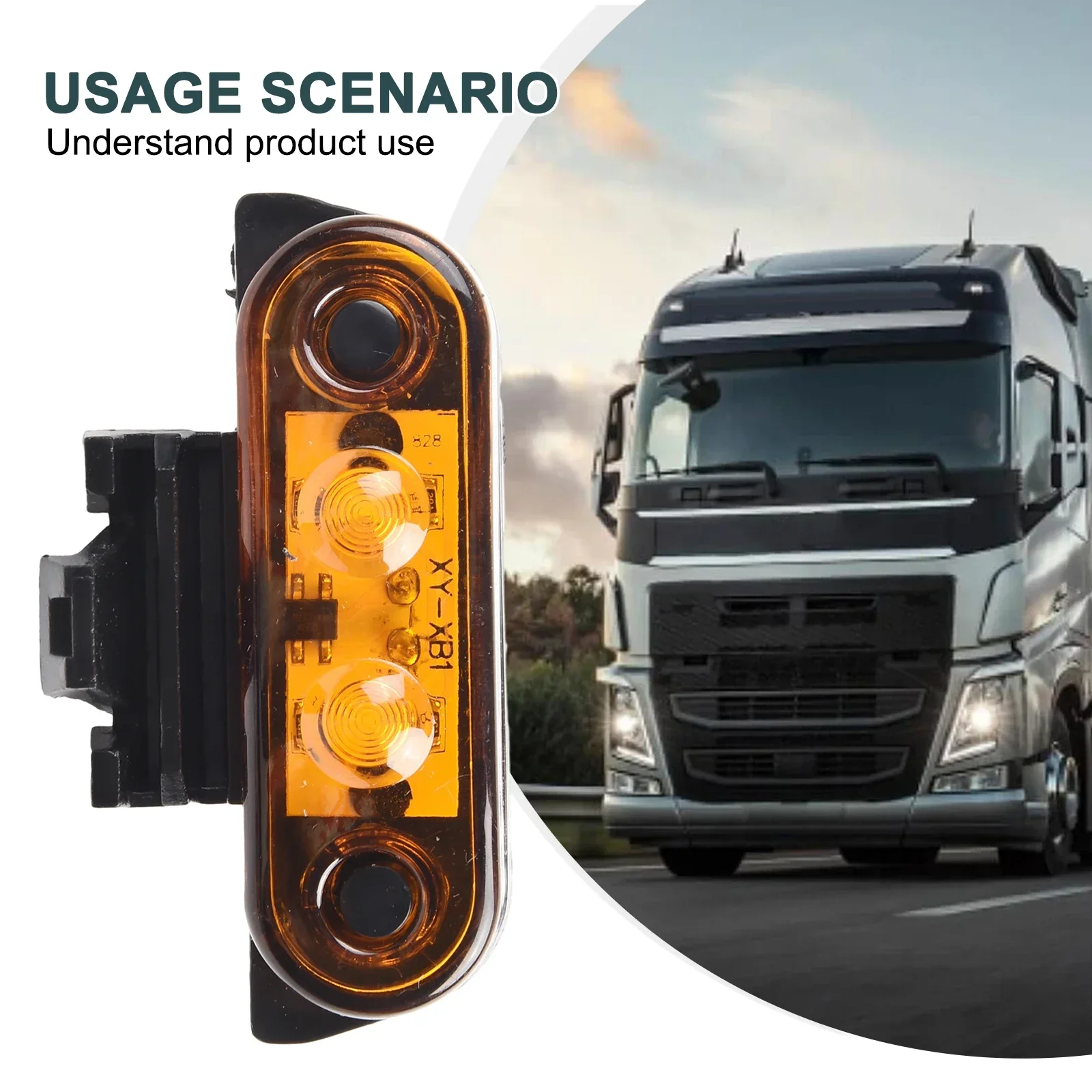 

LED Cab Roof Light Strobe-Warning Light Roof Top-Emergency Signal Lamps Car Flashing Lights Amber White For Volvo FH FM Truck