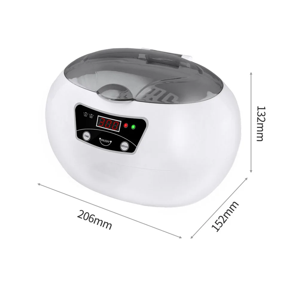 Ultrasonic Cleaner Bath 600ML 35W 40kHz Degas for Jewellry Watch Rings Glasses Manicure Nail Stones Cutters Dental For 220V-240V