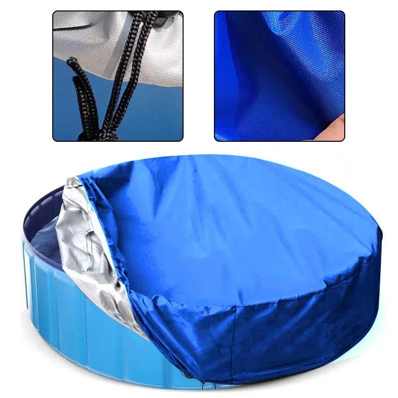 Round Courtyard Pool Cover Made Of Oxford Cloth Material Provides Consistent Coverage For Pools Sized 82x30cm 122x30cm 160x30cm
