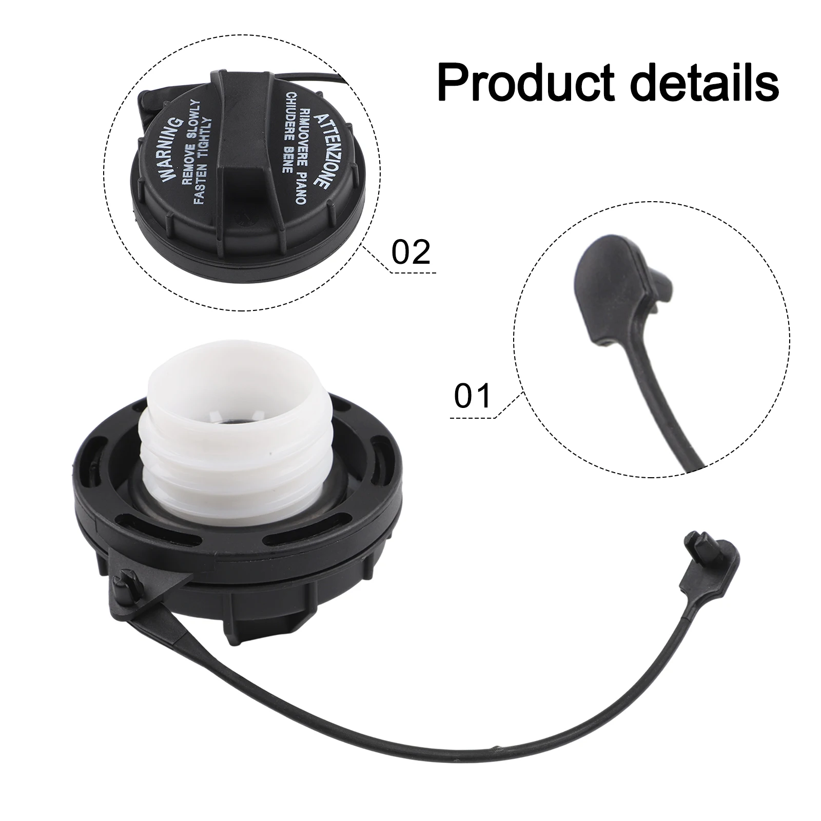 For Hyundai Fuel Cap Cover for Elantra I30 IX35 IX25 OE Number 31010 38600 31010 3F600 Protects Fuel Tank Interior