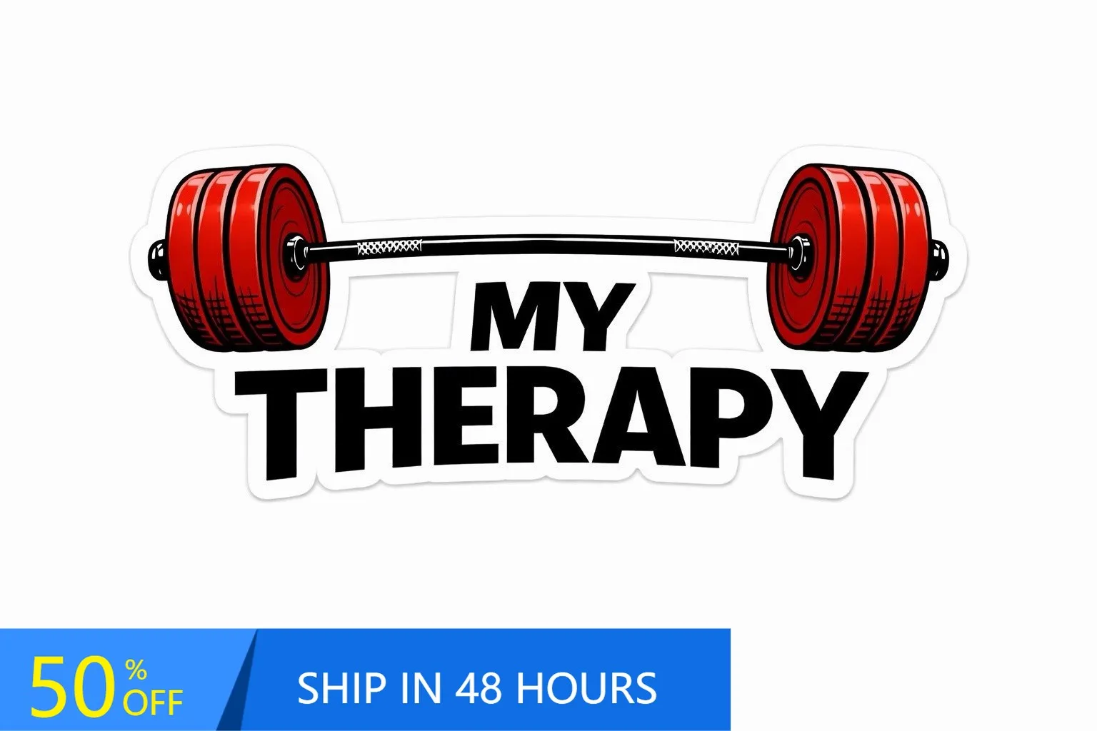 

Gym is My Therapy Aesthetic Camper Van Boat Motor Home Car Sticker Funny Trendy