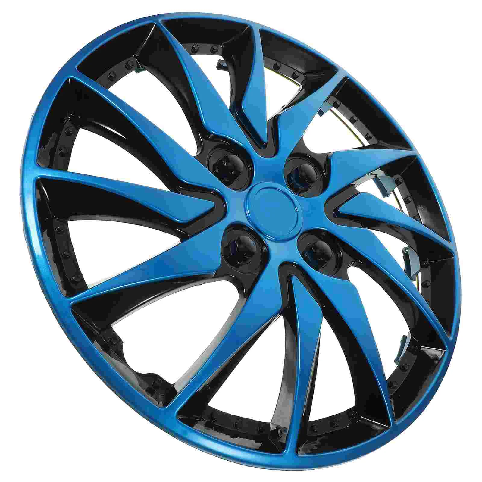 Hubcaps 14 Inch Nolitoy Black Decor Tire Hub Cap Hubcap Wheel Covers Cars 14 Inch Car Hub Auto Refit Accessory Blue Black