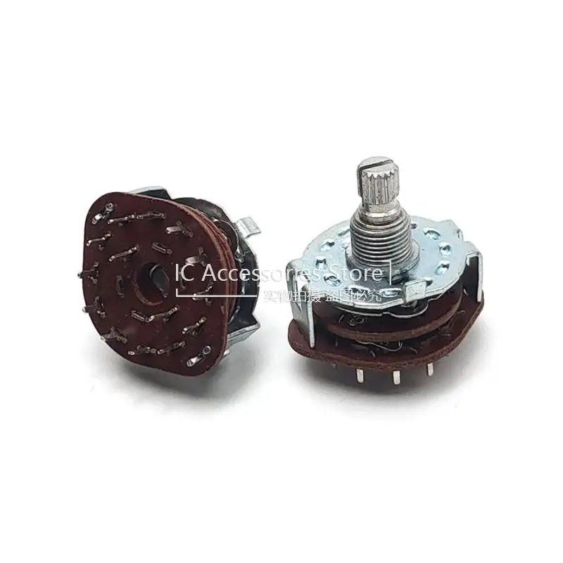

5PCS 2-Pole 6-Gear Band Switch Gear Switch Potentiometer Rotary Switch RS25 2*6 Gear 2 Pole 6 Gears
