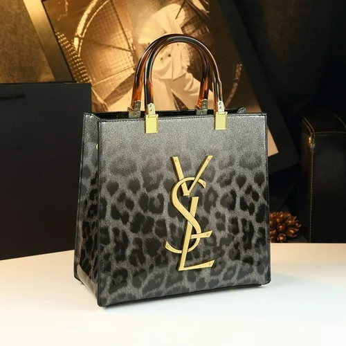Imagen 2 del producto Bolso de mano con estampado de leopardo degradado para mujer, gran capacidad, lujo ligero, nuevo estilo 2025, bolso grande cruzado de un solo hombro