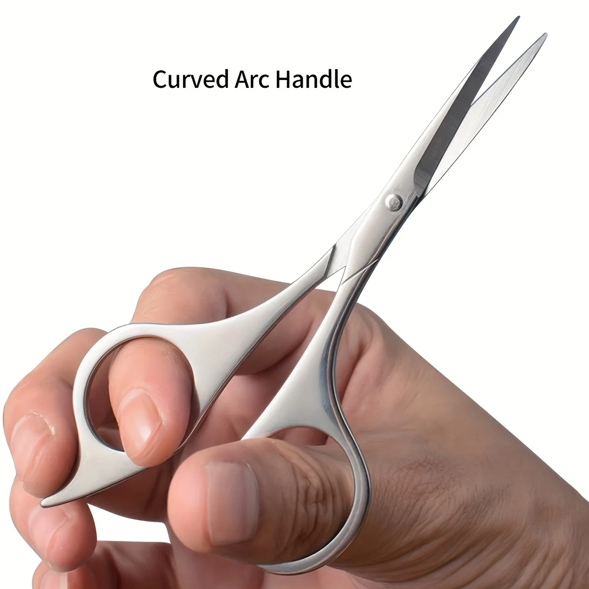 1pc Professional Stainless Steel Scissors - Ergonomic Design | High Precision Sharp Durable | Eyebrow Eyelash Hair Cutting