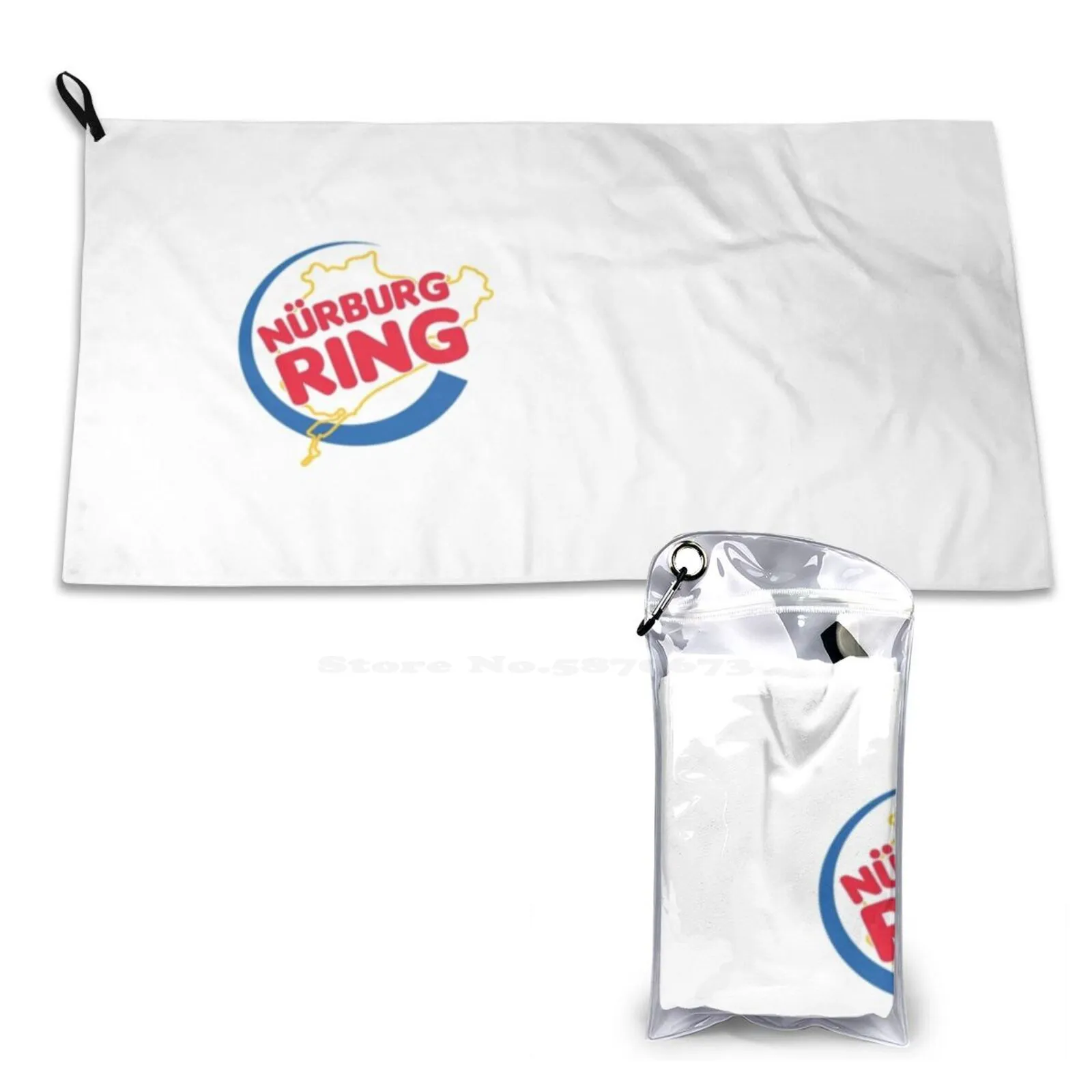 Nürburgring-Burger King Personalized Soft Towel Home Outdoor Race Circuit Car Nürburgring King Steak House Lap Tower Porshe