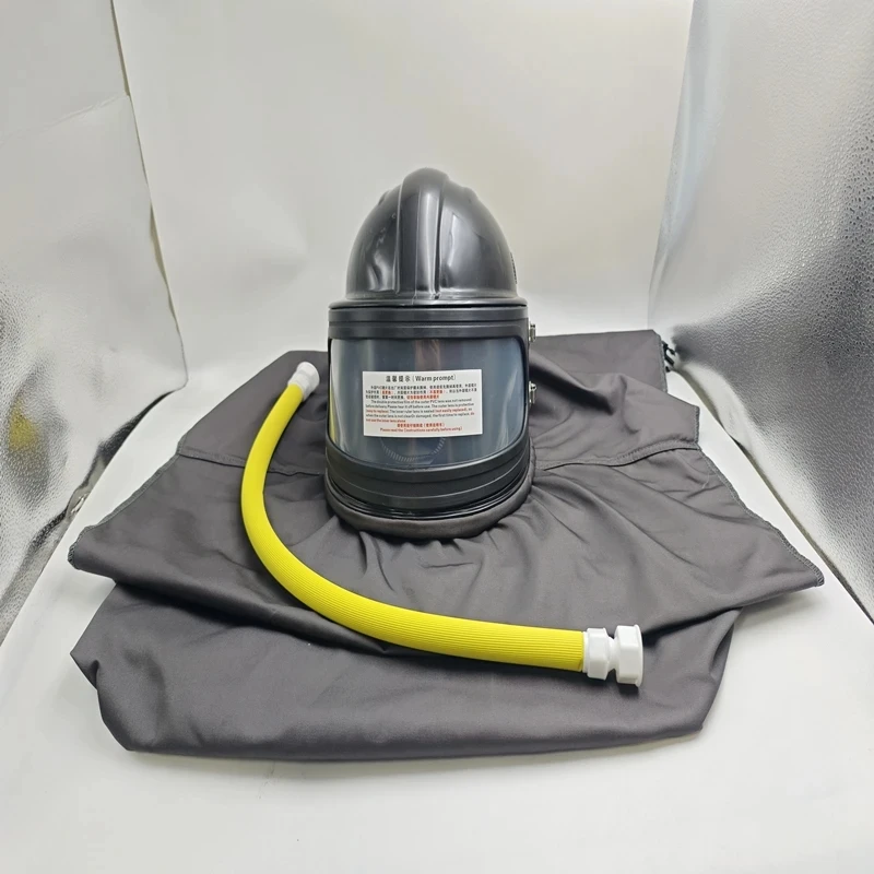 ABS protective sandblasting helmet, dust mask, sandblasting cover with temperature adjustment device, sandblasting protector