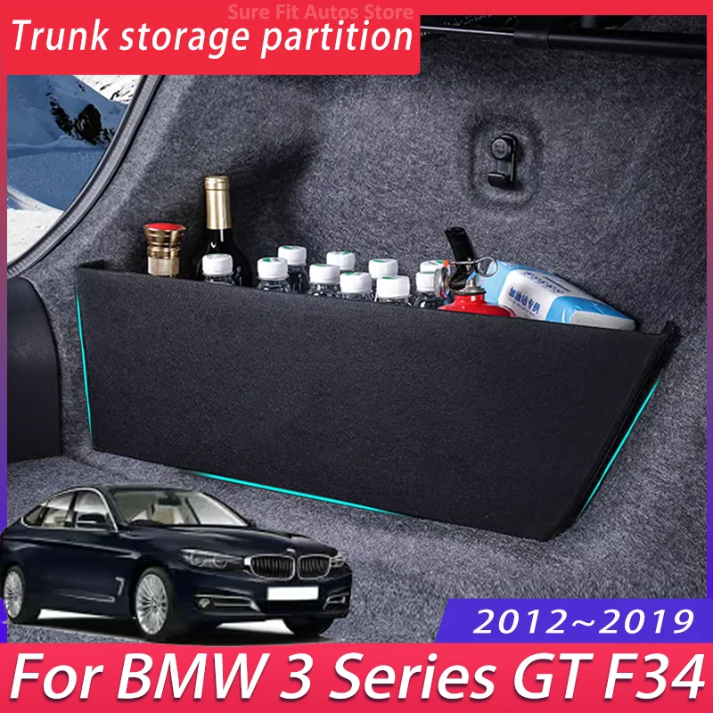 

Для BMW 3 серии GT F34 2012 ~ 2019 автомобильная утолщенная перегородка для хранения багажника, многофункциональный ящик для хранения, аксессуары для салона автомобиля