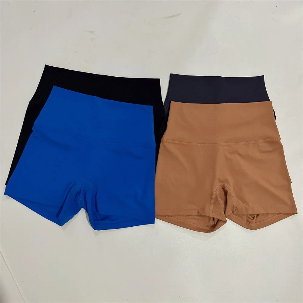 

Сексуальные однотонные женские короткие мягкие колготки для фитнеса и йоги, компрессионные комплексные тренировочные спортивные короткие спортивные штаны с высокой талией для бега