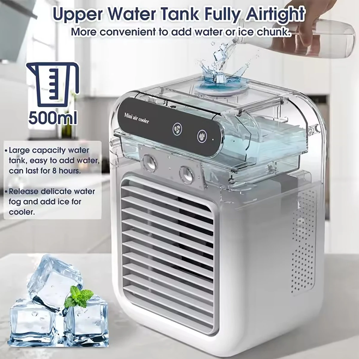 

Portable small electric fan, suitable for home and office, ideal summer cooling and comfort tool suitable for home and nursery,