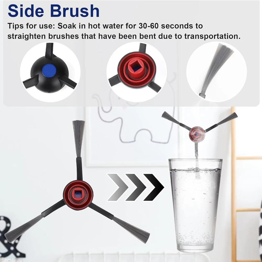 لماذا-ملحقات لـ ECOVACS DEEBOT N20 Plus/ N20 PRO Plus أجزاء المكنسة الكهربائية فرشاة جانبية رئيسية، فلتر، وسادة ممسحة