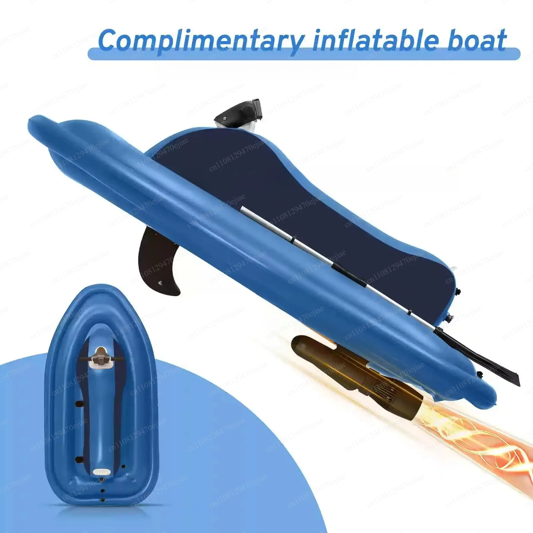 Electric Jet Ski Inflatable Watercraft Powered Floating Motorboat for Pool & Ocean Water Sports