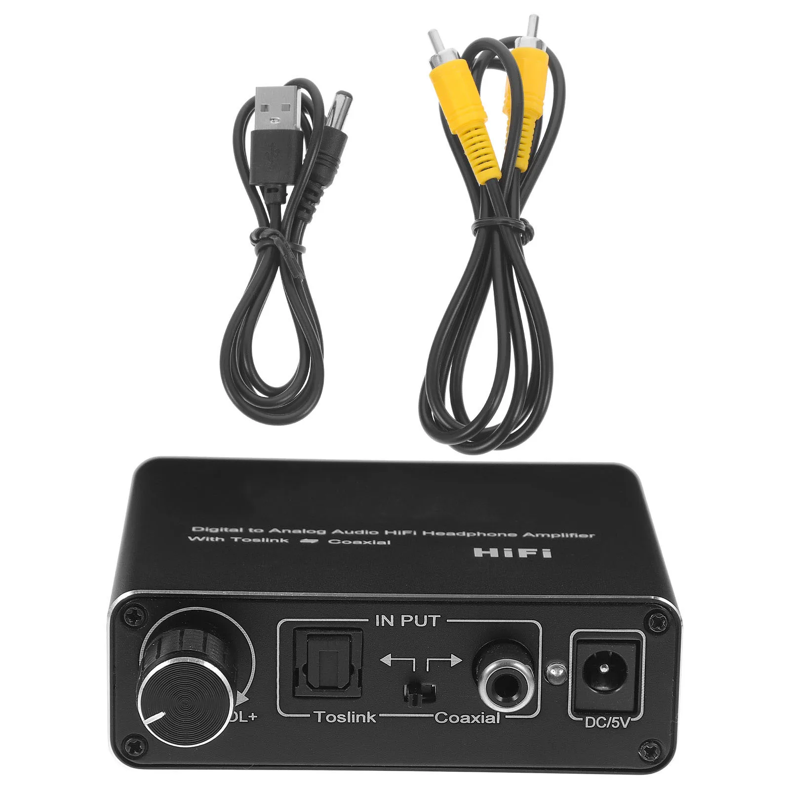 

Digital to Analog Audio Converter Solid Durable Coaxial Optical to Analog Adapter for Speaker Audio Converter
