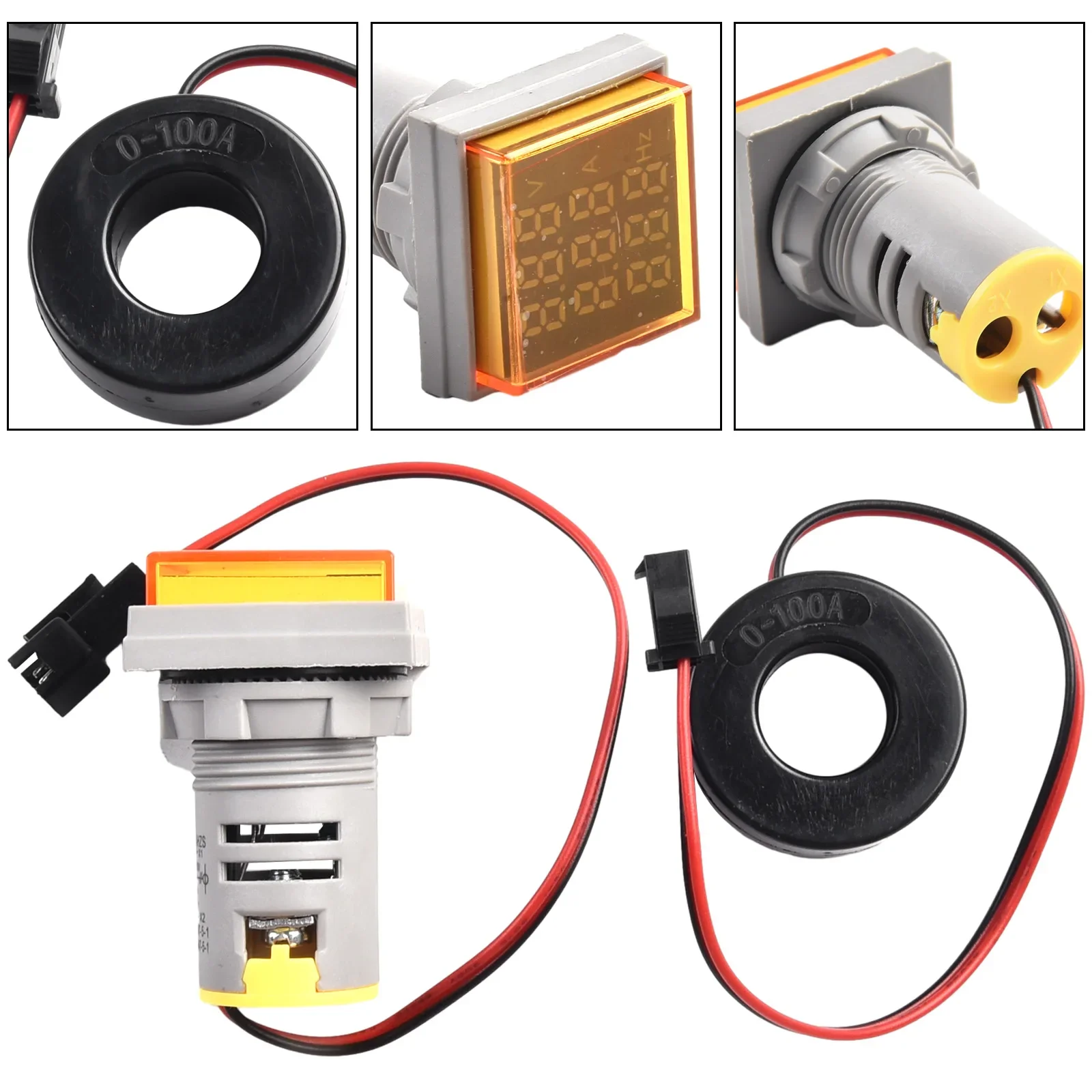 LED Digital Display Transformer Voltmeter Ammeter Voltage Tester Current Frequency Tester Meter AC 60-500V Alternating Current
