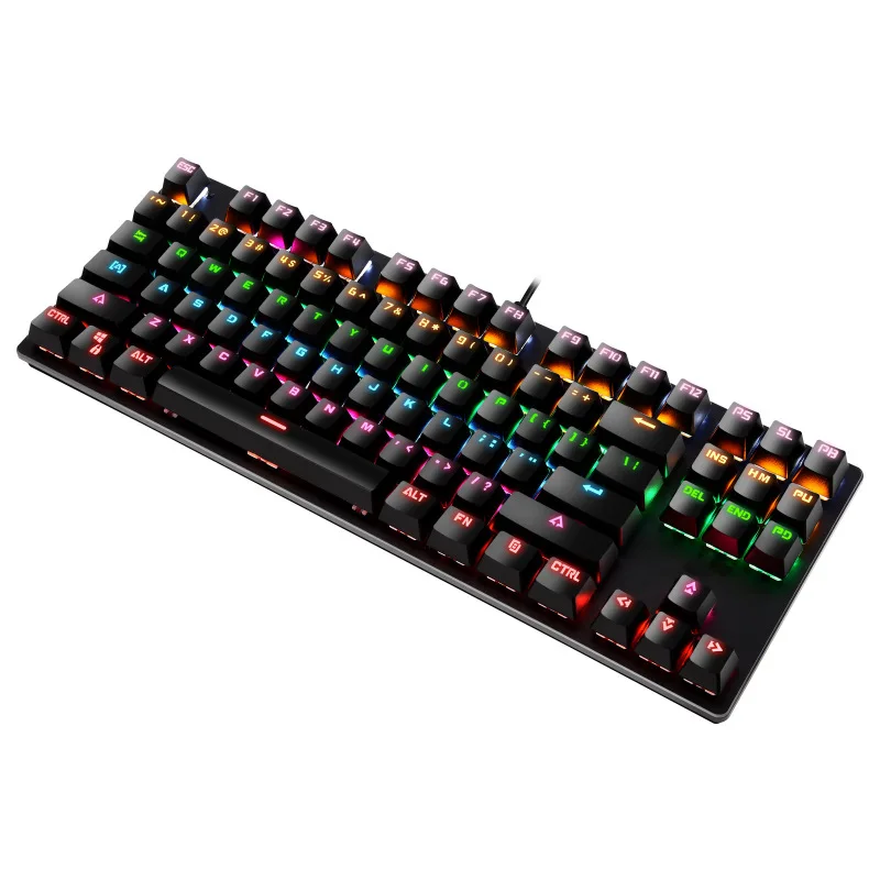 YYHC-Mechanical wired keyboard  key-cap 87 key gaming esports light keyboard