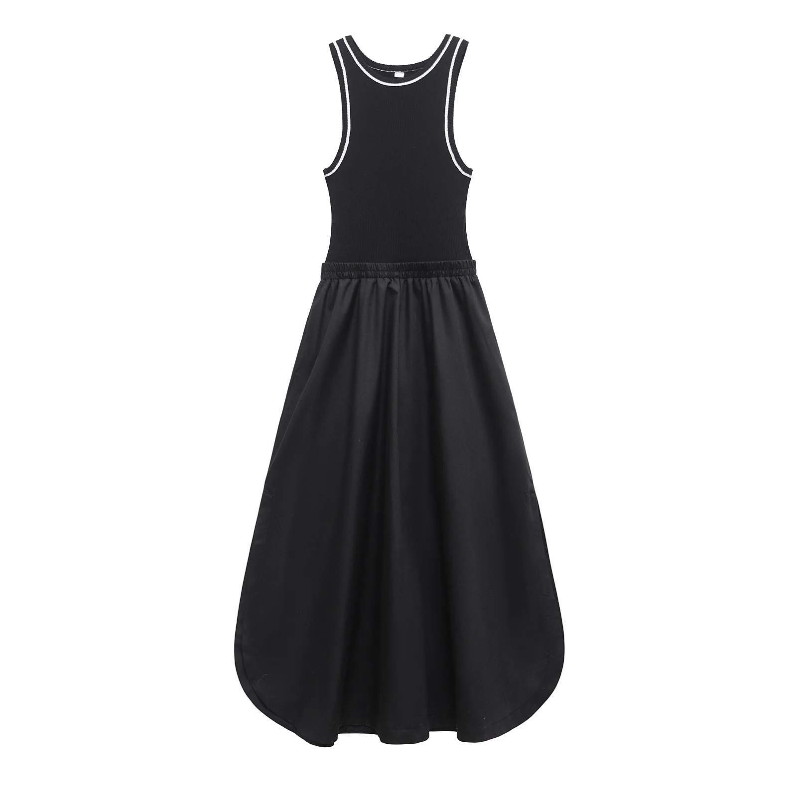 

Summer 2025 New Urban Style Receiver Waist Vest Balloon Edition Long Dress