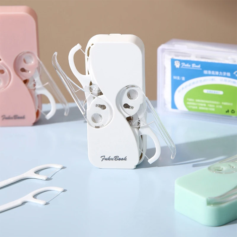 Floss Dispenser Automatic Dental Floss Storage Box Reusable Floss Toothpicks Container Portable Teeth Flosser Holder Tool