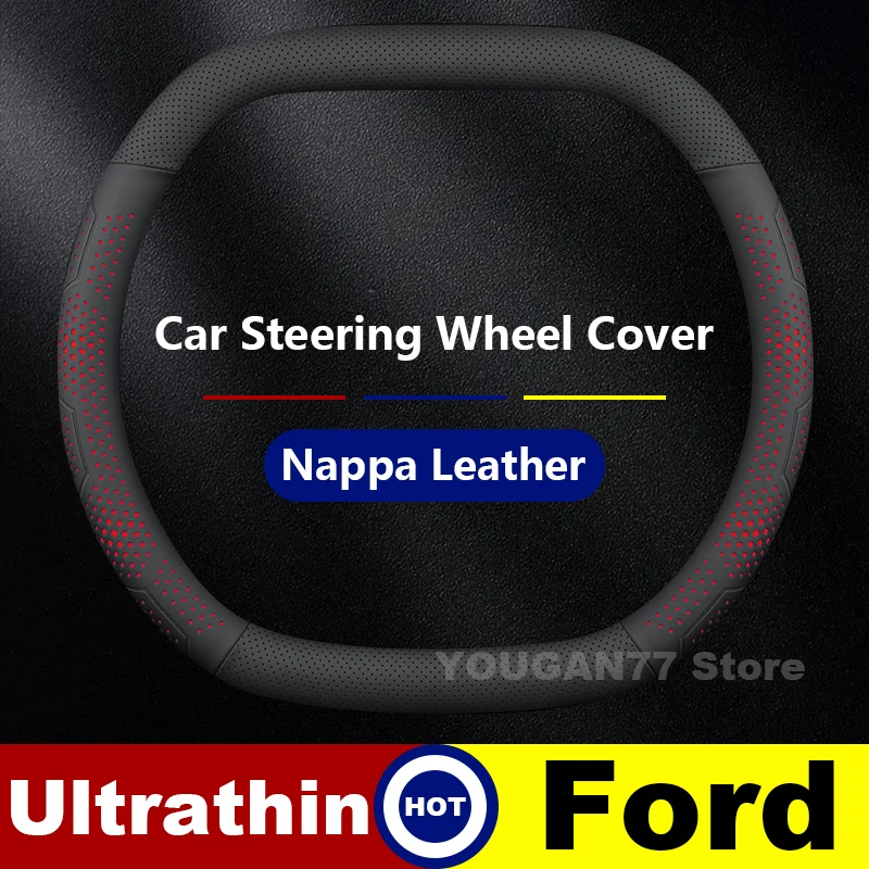 

Leather Car Steering Wheel Cover For ALL NEW Ford Capri Expedition Explorer 2024 2025 Auto Steering Wheel Accessories