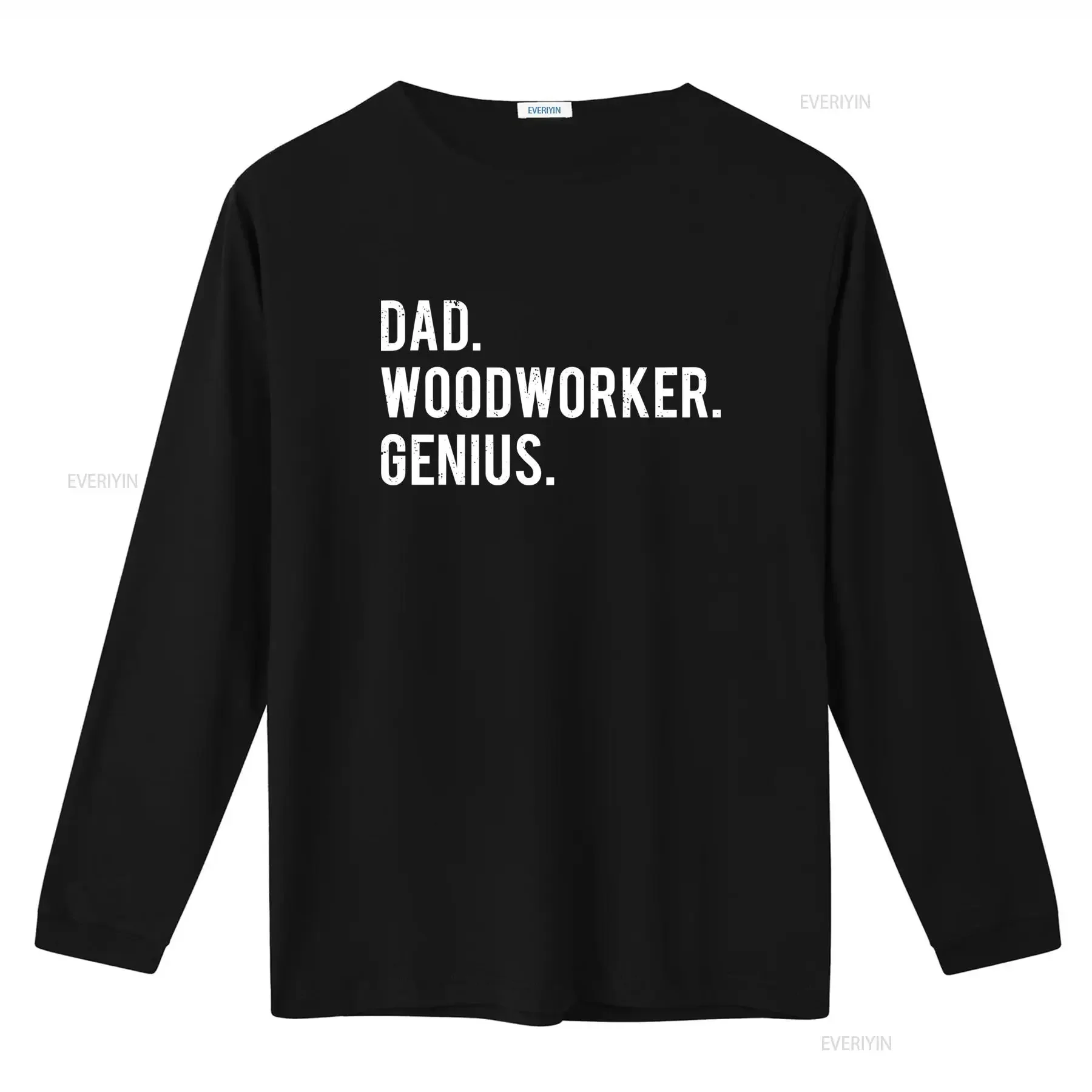 Mens Dad Woodworker Genius T Shirt Woodworking Father Perfect for Crafty Dads vintage Washed Versatile Top For Everyday Wear