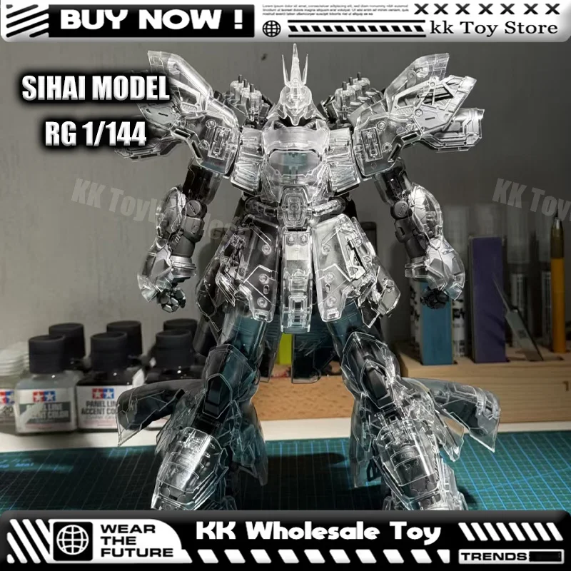 

SIHAI Модель RG 1/144 MSN-04 Sazabi Прозрачность Сборка Модель Наборы Пластиковый скелет Аниме Фигурка Робот Пластиковая Модель Игрушки