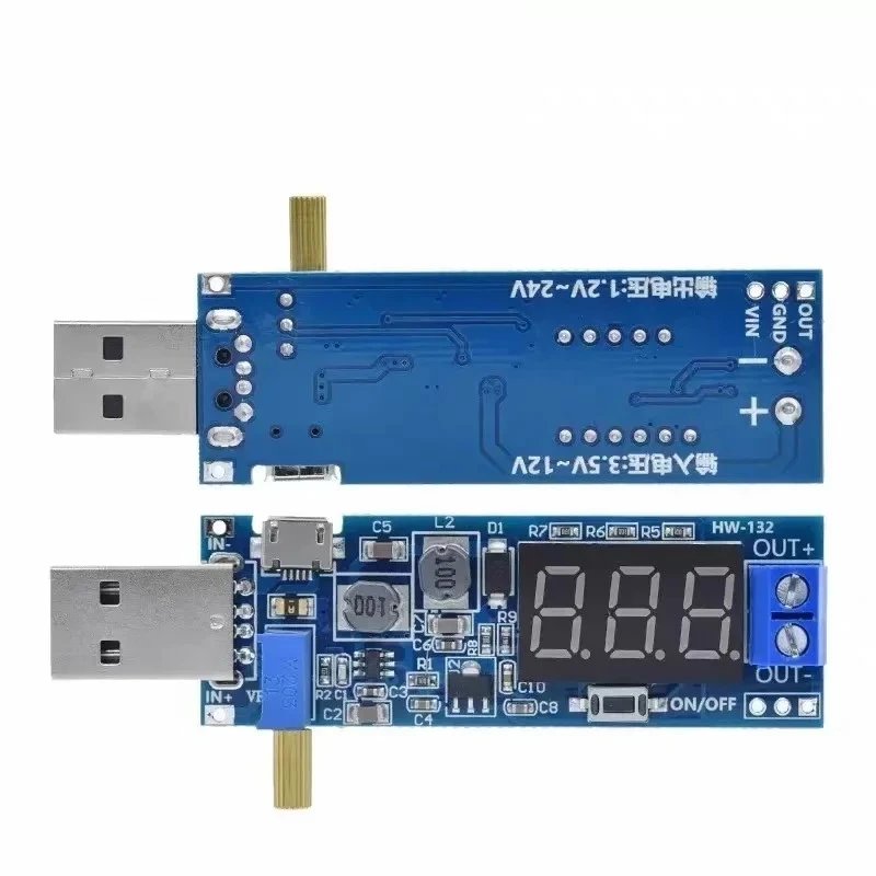 DC-DC 5V to 3.5V / 12V USB Step UP / Down Power Supply Module Adjustable Boost Buck Converter Out DC 1.2V-24V