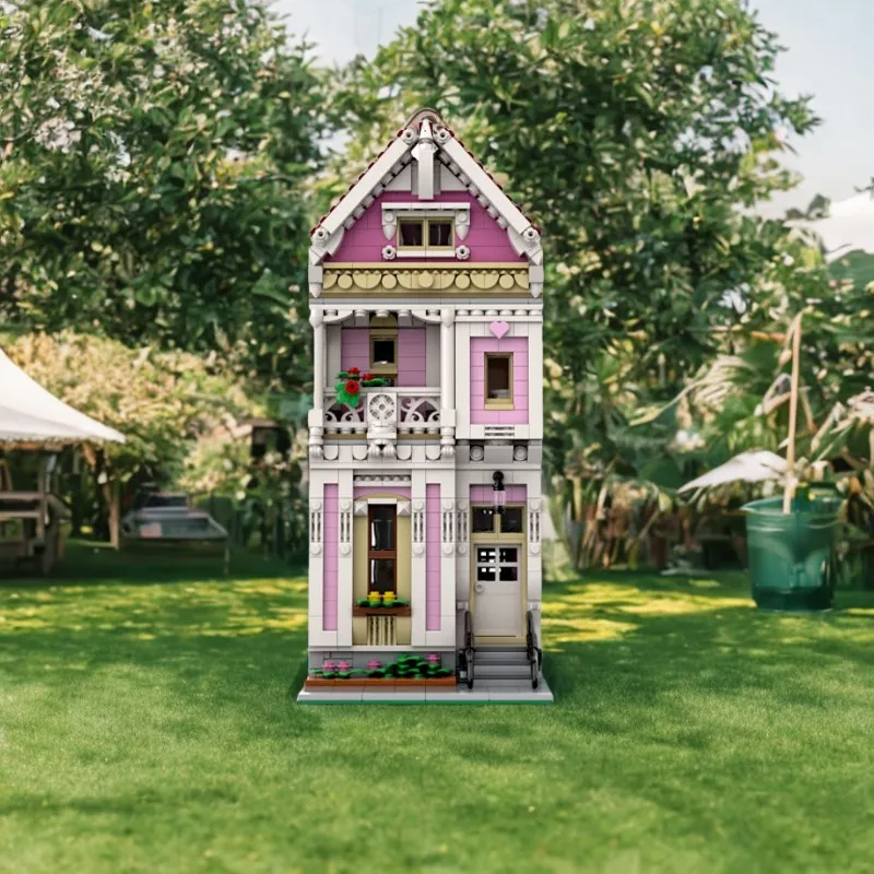 

1754PCS MOC Modular The Painted Lady House Vintage Classic Residential Building Model DIY Building Blocks Birthday Toys Gift