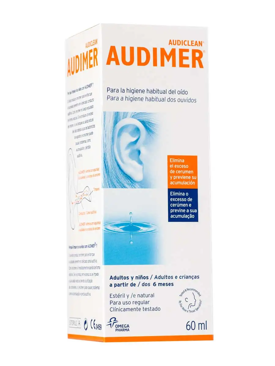 Audimer cleaning solution ears 60 ml-clean the ears safely