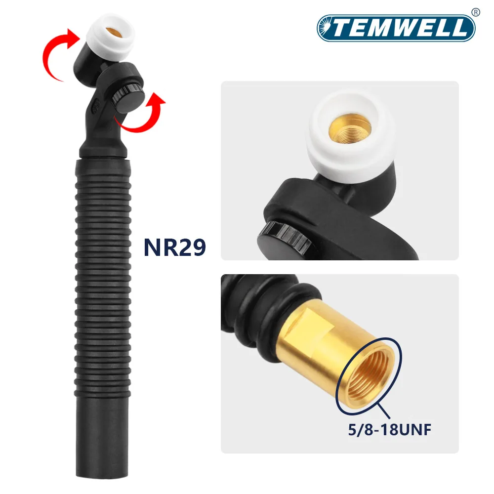 NR26 Argon Air Cooled  250A Tig Torch Head Swivel Welding Body 360° Swivel Rotate Spin Neck Head  For WP26 Gss Welding Torch