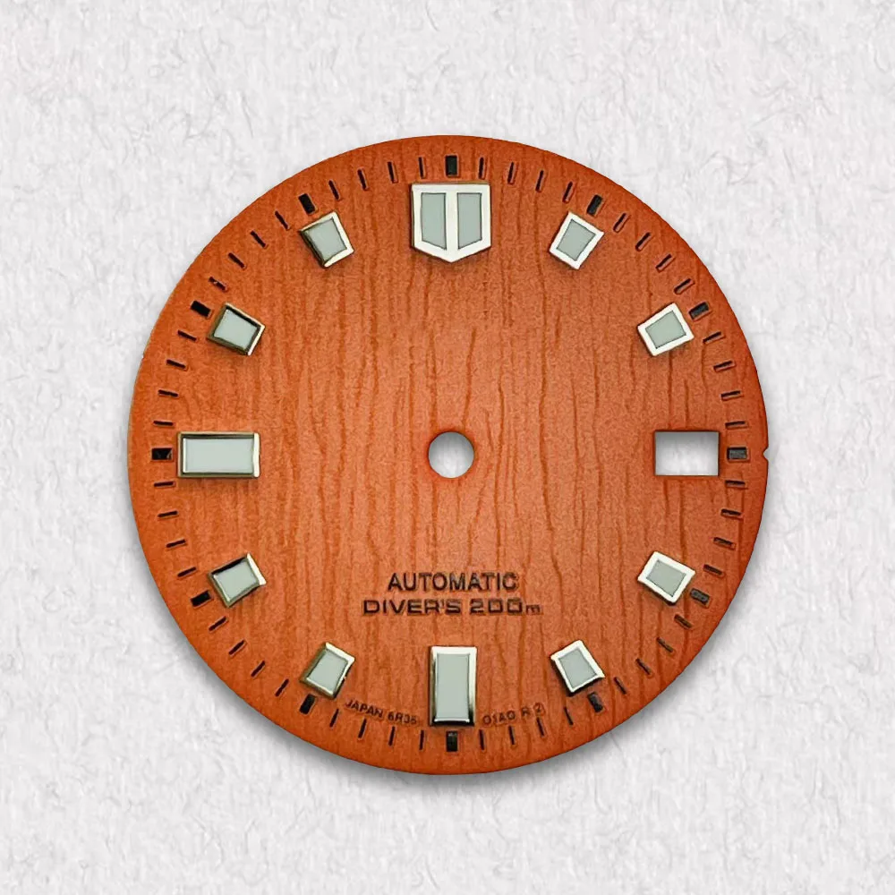 Nieuwste stijlen S Logo Meteoriet Wijzerplaat Geschikt Voor NH35/NH36 Japanse Beweging C3 Sterke Groene Lichtgevende Horloge Modificatie Accesso