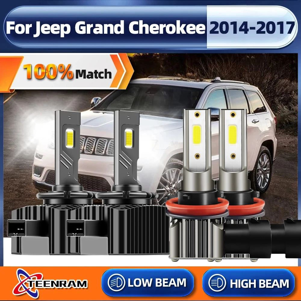 

D3S LED Car Headlights Bulbs 40000LM Turbo Lamp Canbus 6000K H11 Auto Fog Light 12V For Jeep Grand Cherokee 2014 2015 2016 2017