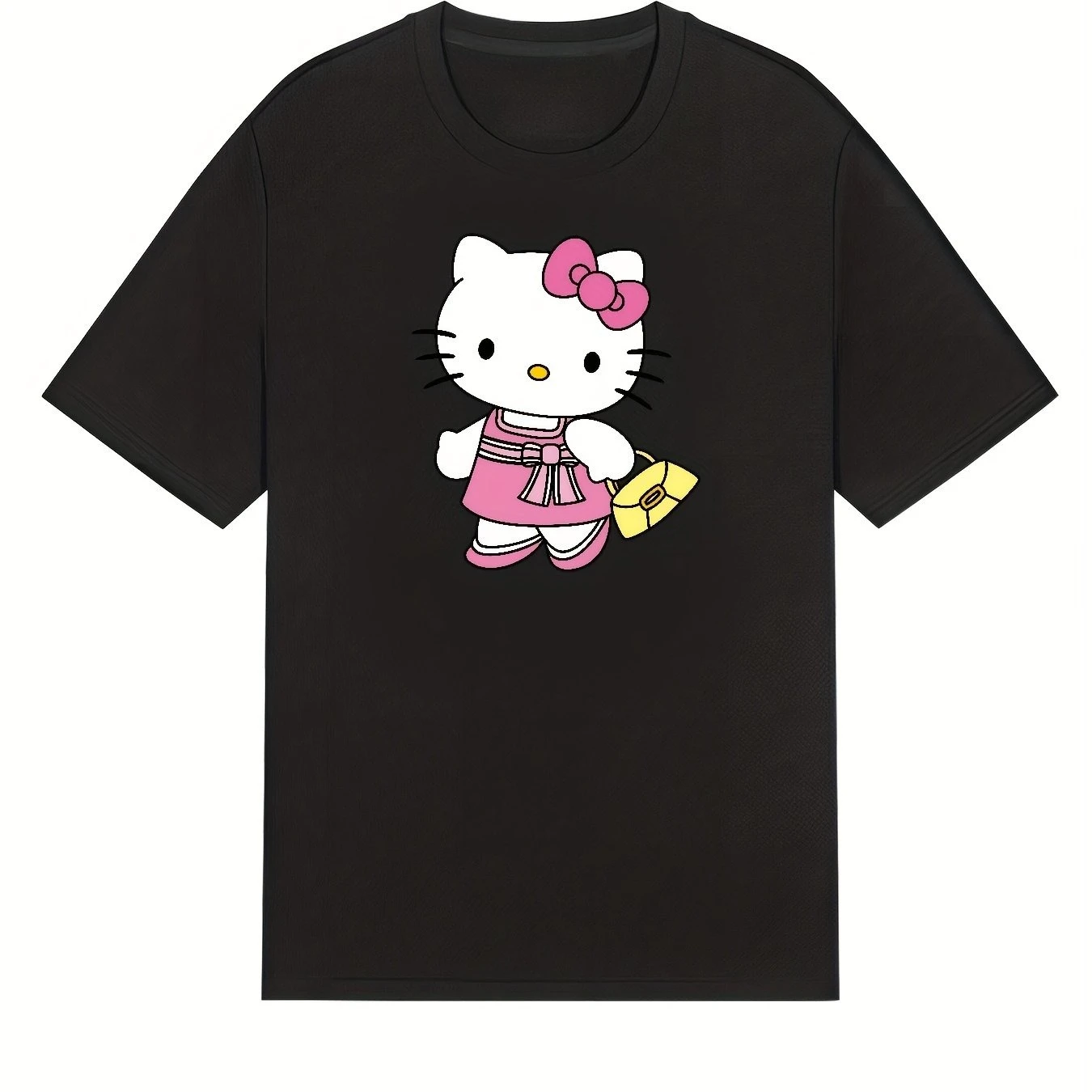 

Хлопковые мужские и женские футболки с графическим принтом «Hello Kitty», лето, осень-зима, роскошные брендовые спортивные футболки с короткими рукавами