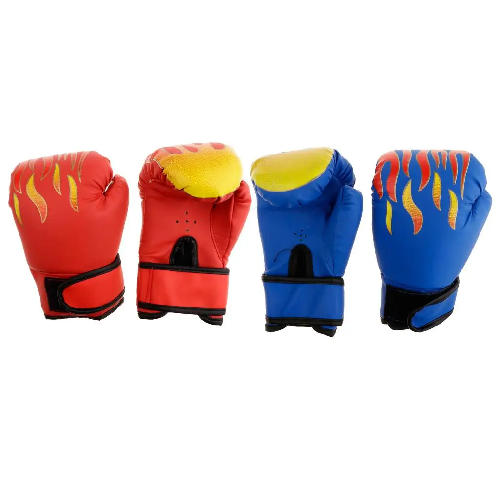 2 Pairs/Set Kids Boxing Gloves PU Leather 8oz Punching Bag MMA Thai caseing