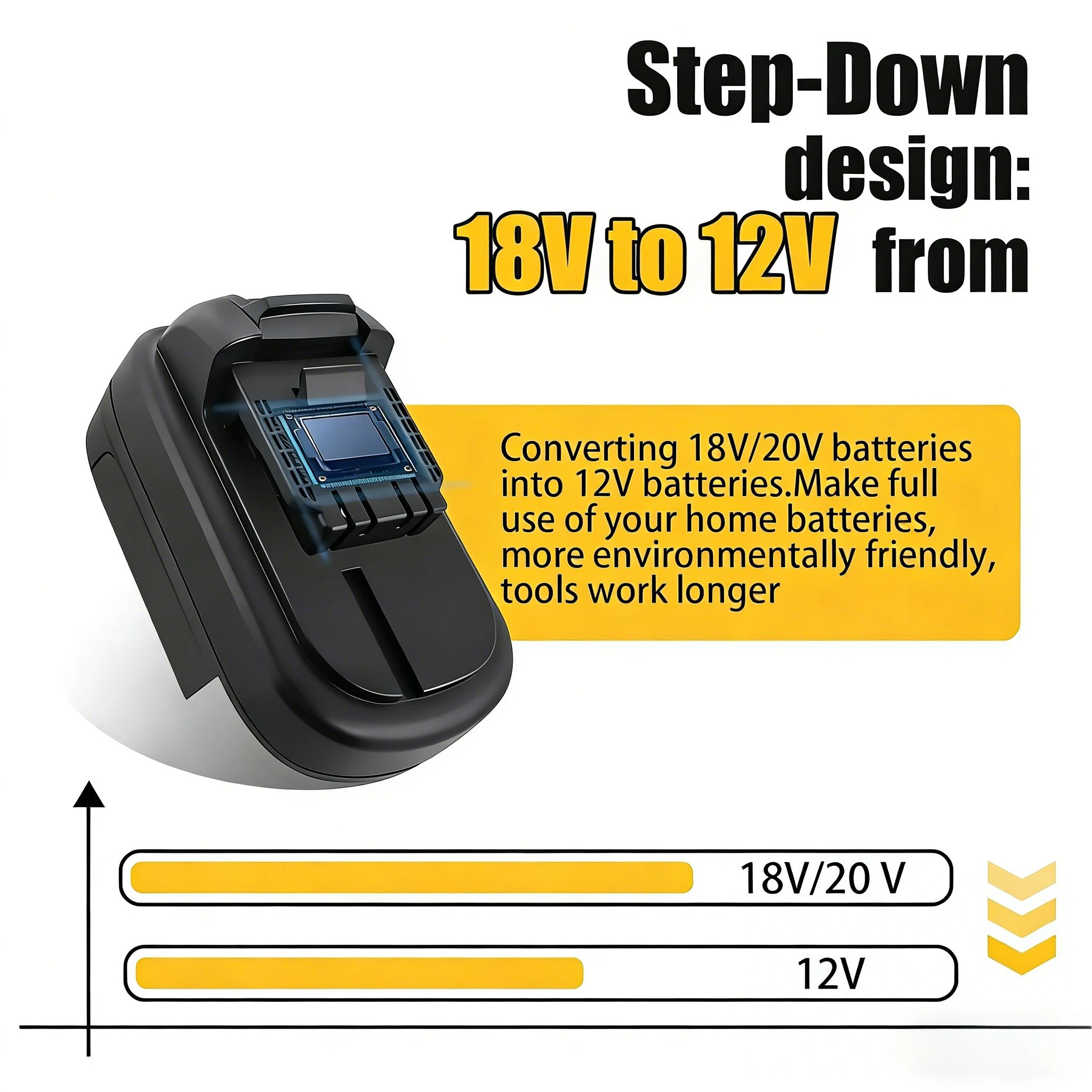 

Адаптер для аккумуляторов DM18DW12: преобразователь с 20В Dewalt в 12В для инструментов, конвертер с 18В аккумулятора Milwaukee в 12В для беспроводной дрели Dewalt