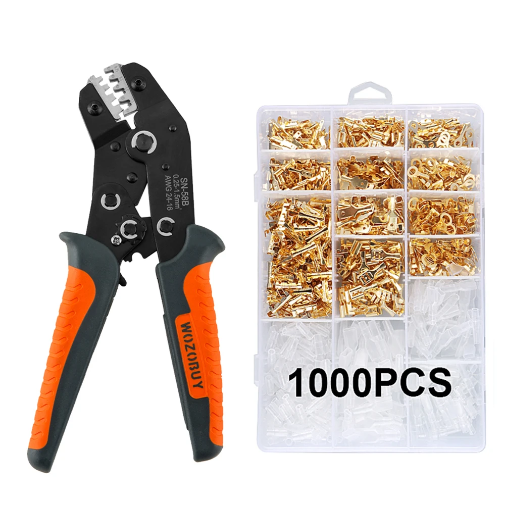 

SN-58B Обжимной инструмент для подключаемых пружинных клемм, профессиональный обжим, щипцы для тряпок для разъемов и ремонта электрооборудования