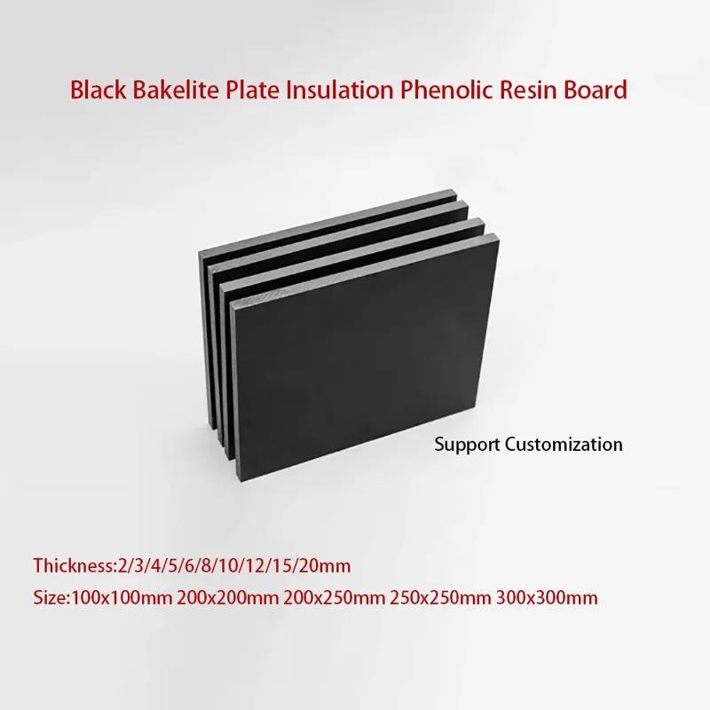 

Black Bakelite Plate 2-30mm Thick Phenolic Resin Board Insulation Sheet Antistatic High Temperature Resistant