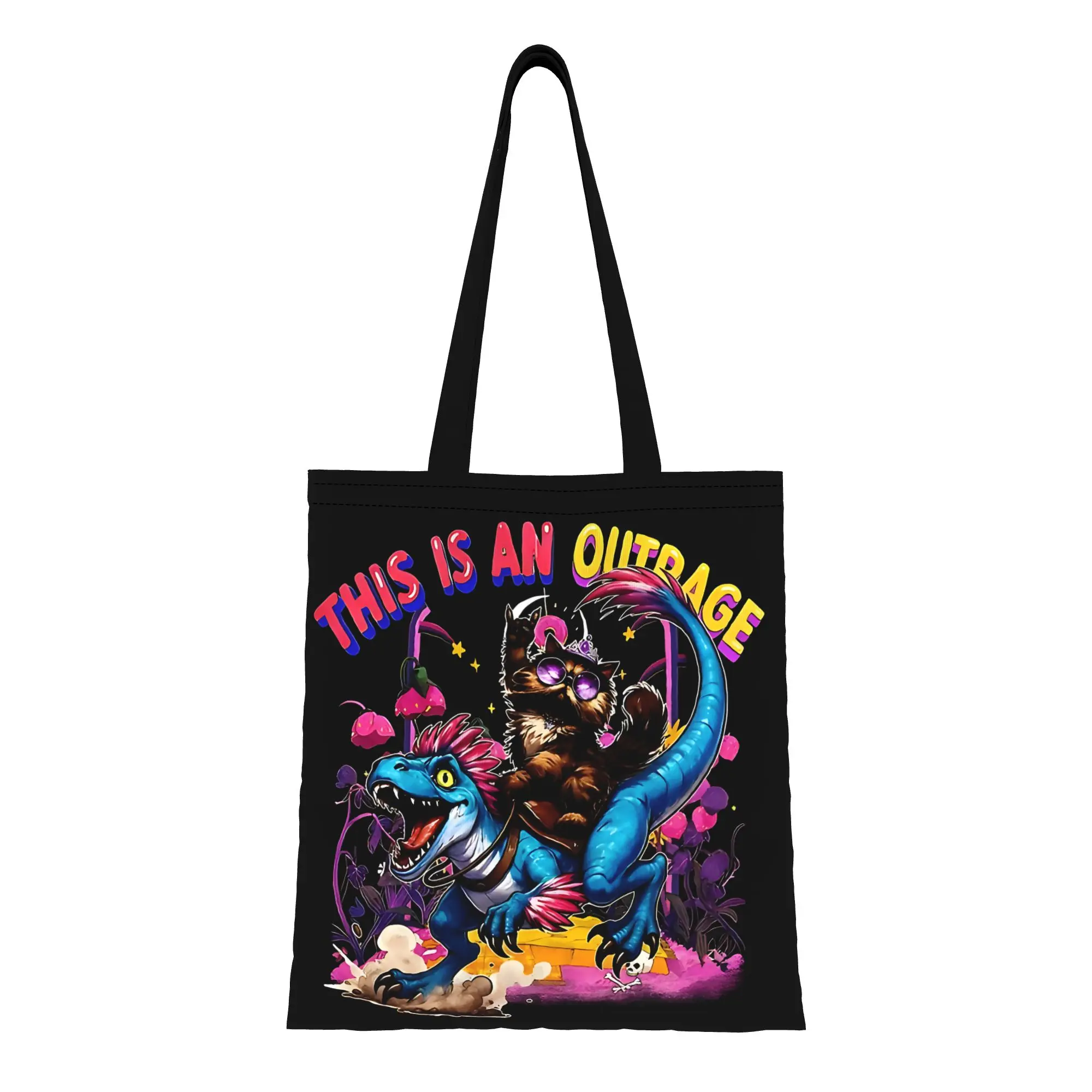 This Is An Outrage Donut Dungeon Crawler Carl canvas tote bag,  casual style for daily shopping