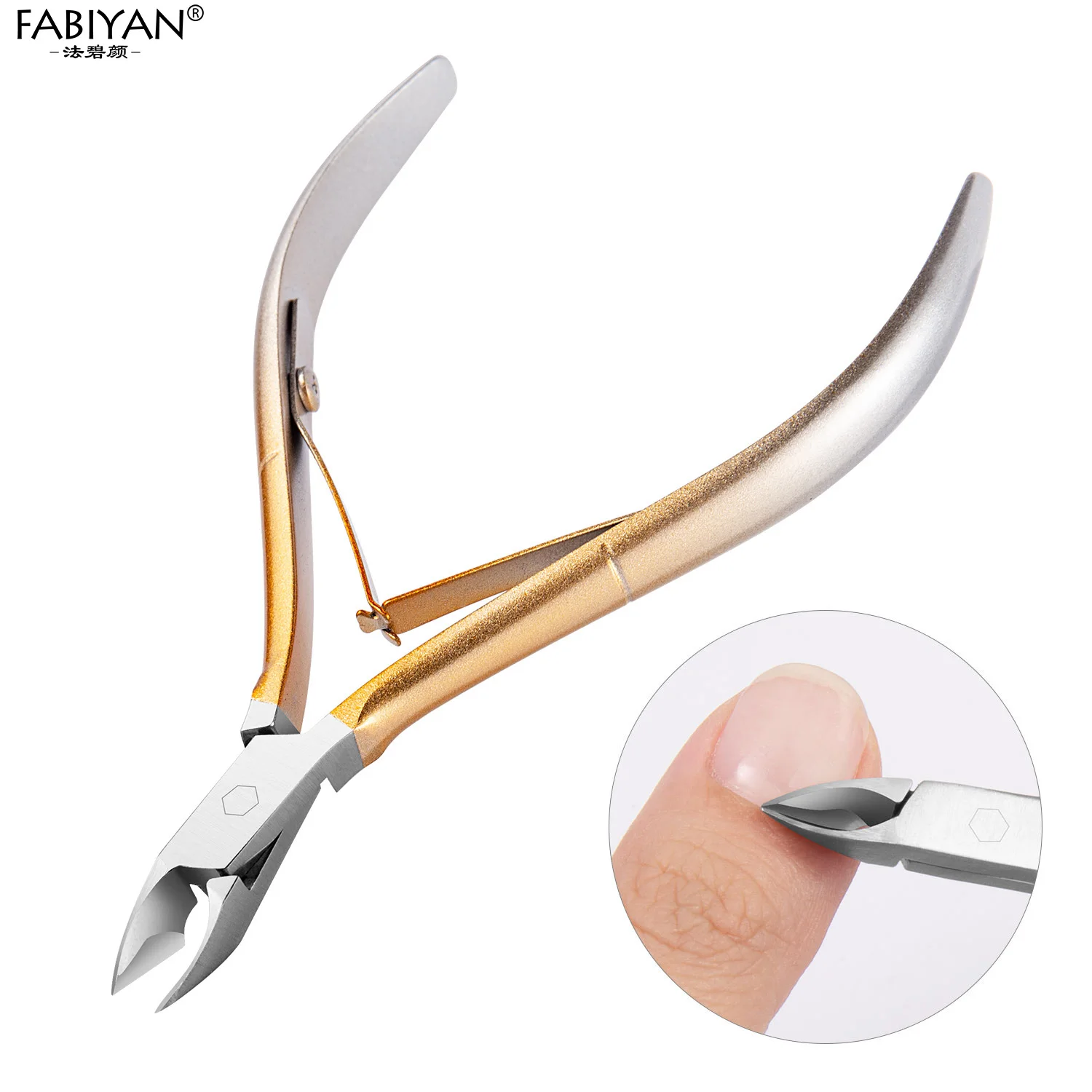 Stainless Steel Cuticle Clippers Nippers Rainbow Dead Skin Metal Nail Art Remover Scissors Manicure Tools Cleaner Gradient Color