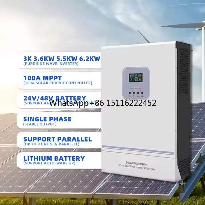 

Good Price PV450 5.5kw 5000w Inverter 48vdc Hybrid off Grid Solar Inverter Without Battery 5500va